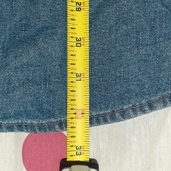 New Carhartt Denim Blue Jean Long Sleeve Button Up Work Shirt - Picture 4 of 6